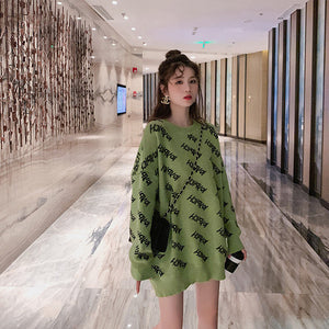 Sweater loose long sweater