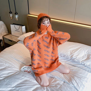 Sweater loose long sweater